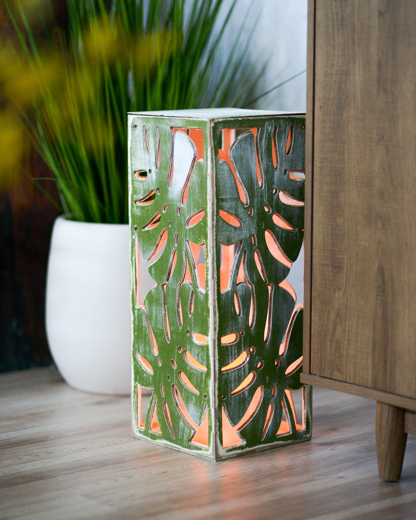 The Variegated Monstera XL Lantern